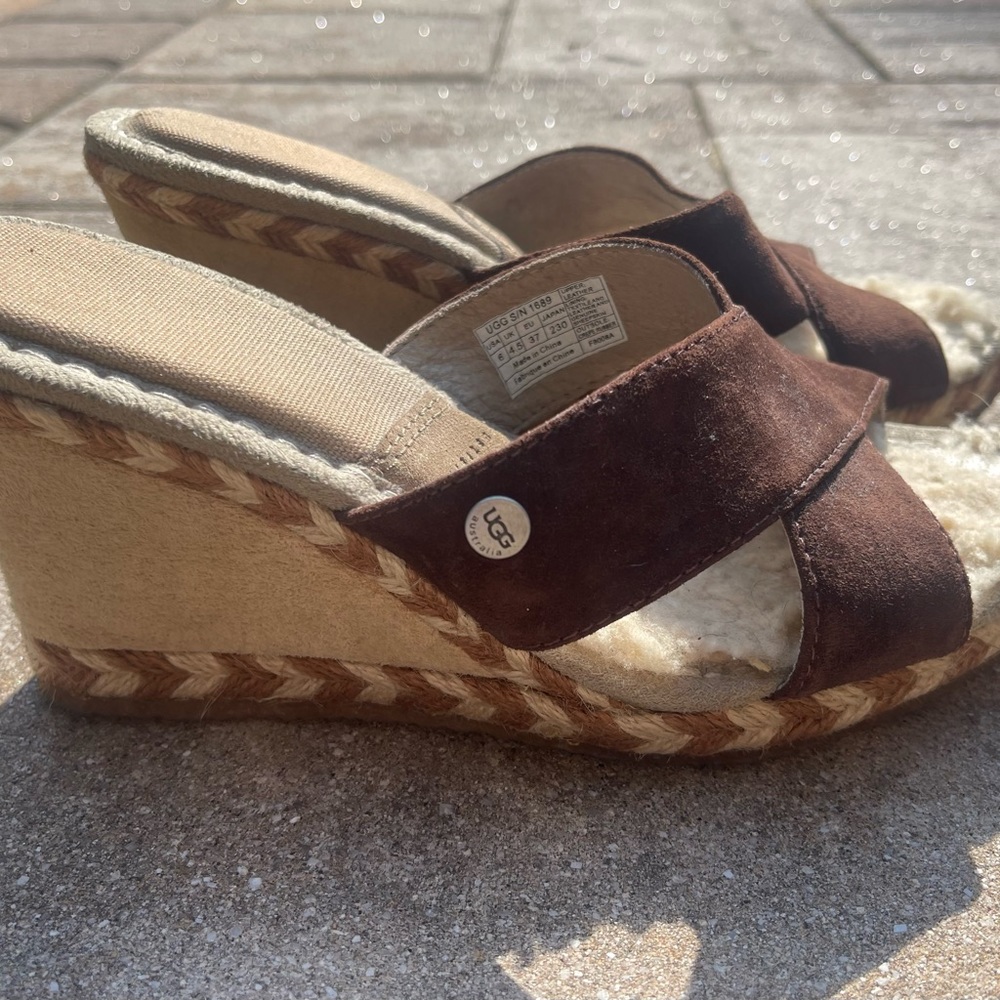 🤎Brown UGG wedges